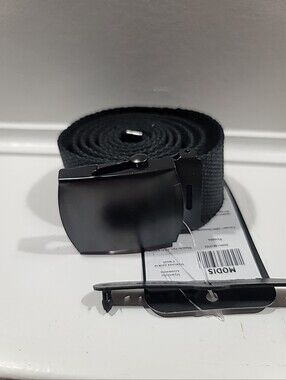 Black Men's Tactical Web Belt with Matte Buckle